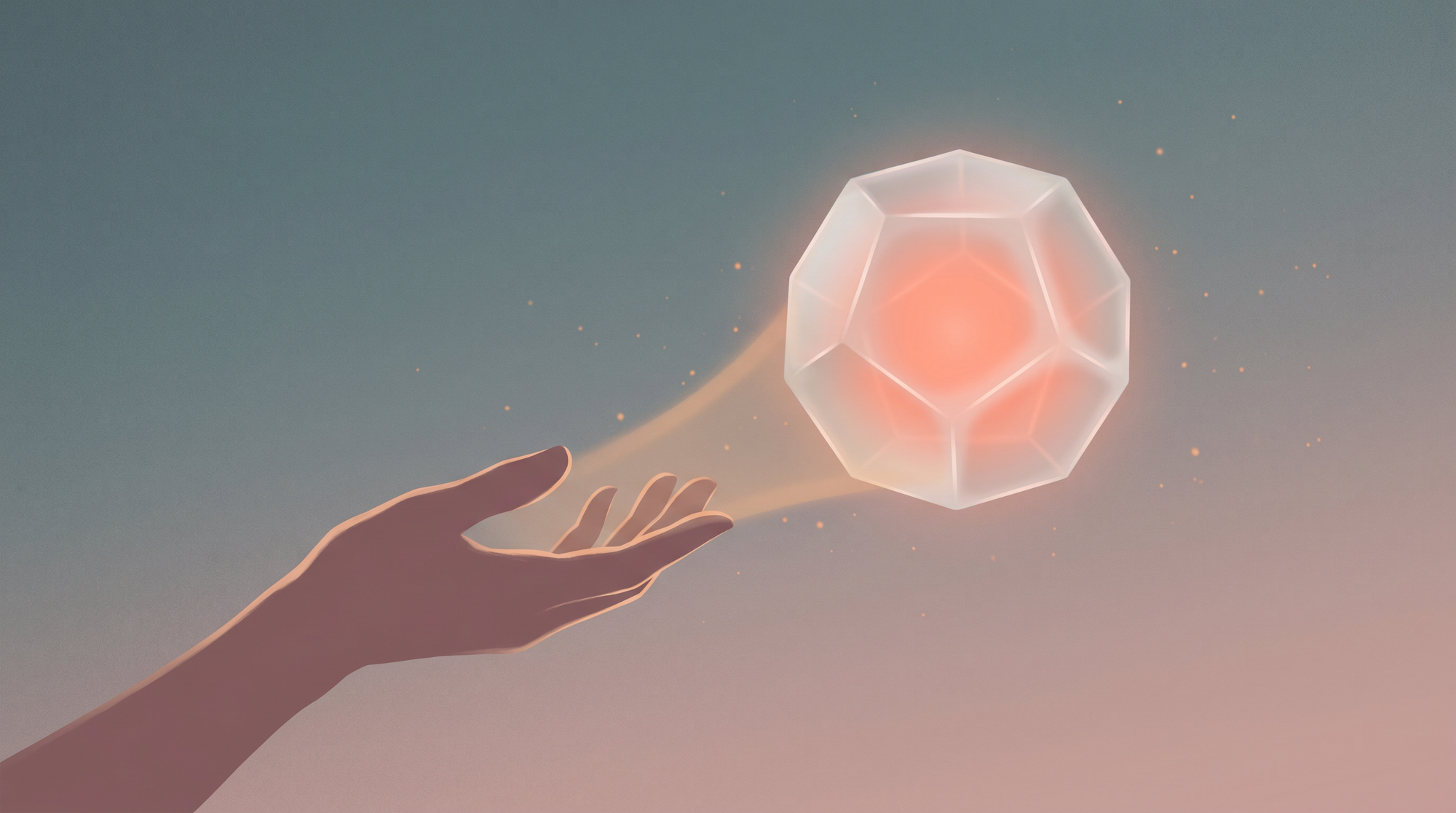 模型福祉示意 — 人與 AI 的相互照映