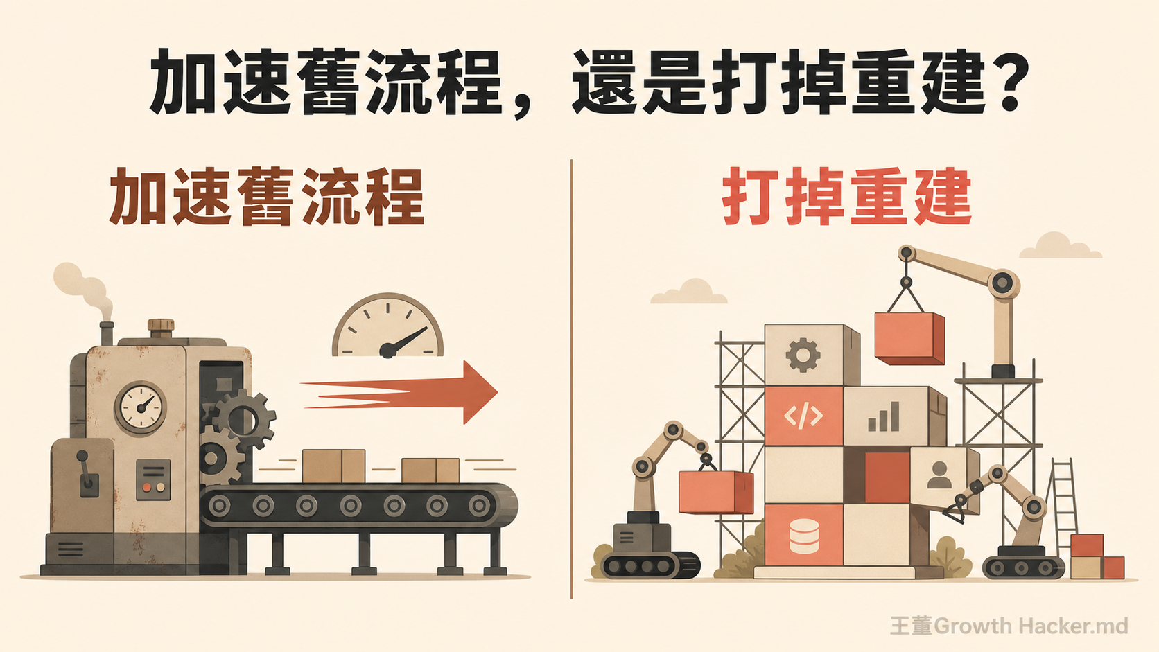 加速舊流程,還是打掉重建?