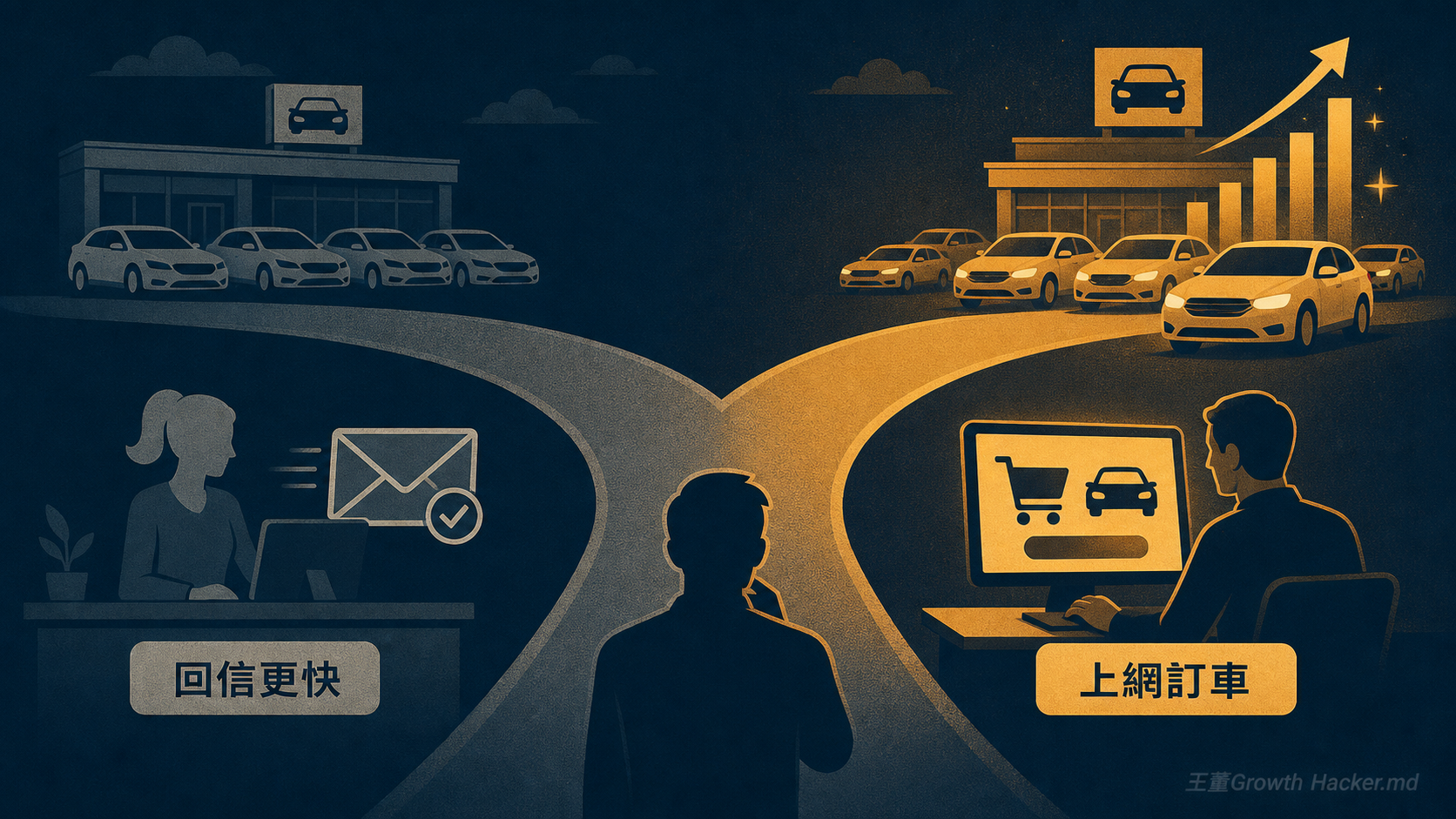 同一封 email，回信更快只是接待員的事；讓客人能上網訂車，才是真正多賣車的那條路。
