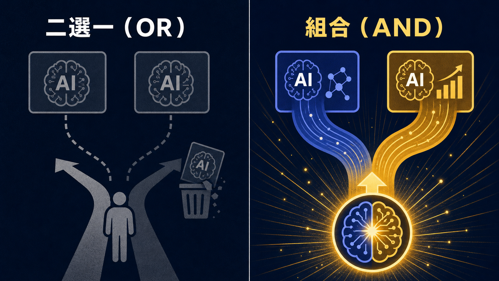 二選一(OR)vs 組合(AND):別選算力,要組合算力