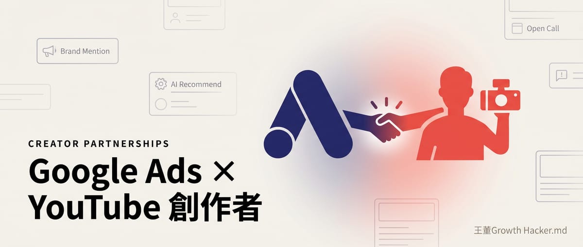 Google Ads 直接搓 YouTuber 了:Creator Partnerships 網紅行銷實戰攻略