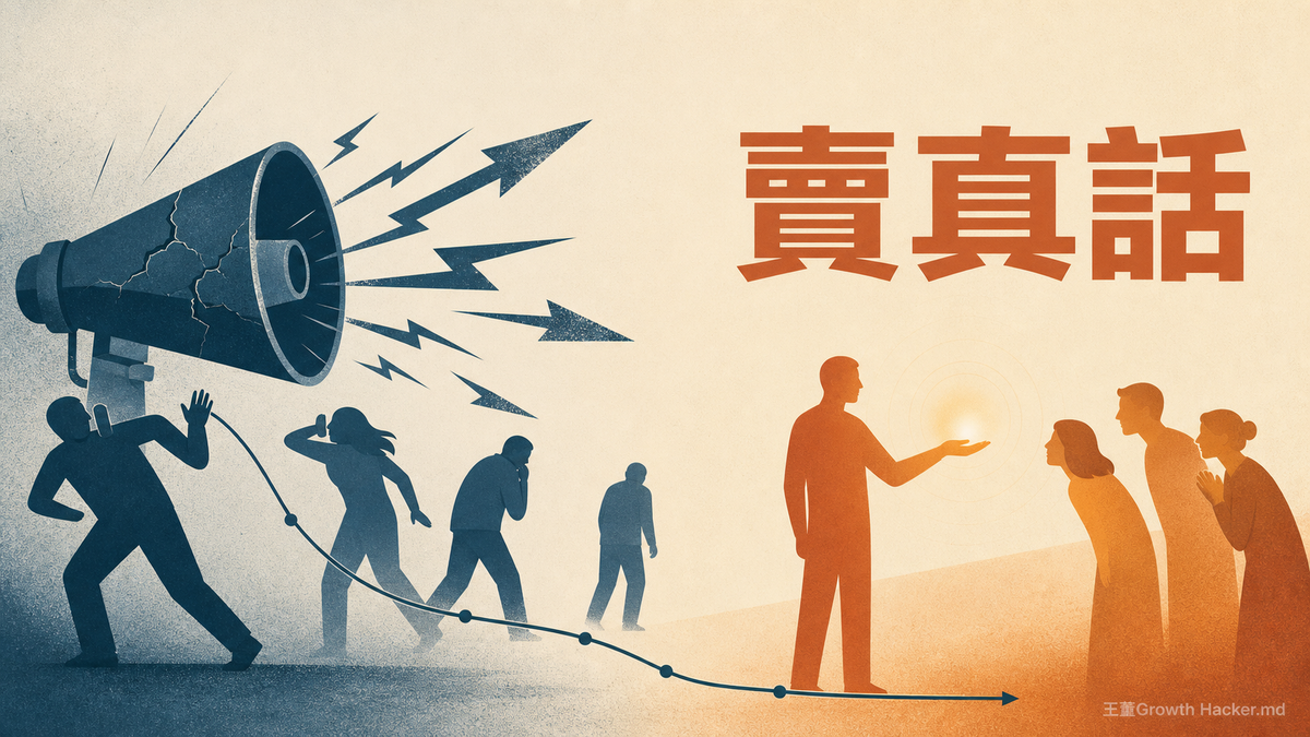 信任行銷實戰：為什麼越用力推銷，轉換率反而越低？拆解 Naval《Sell the Truth》