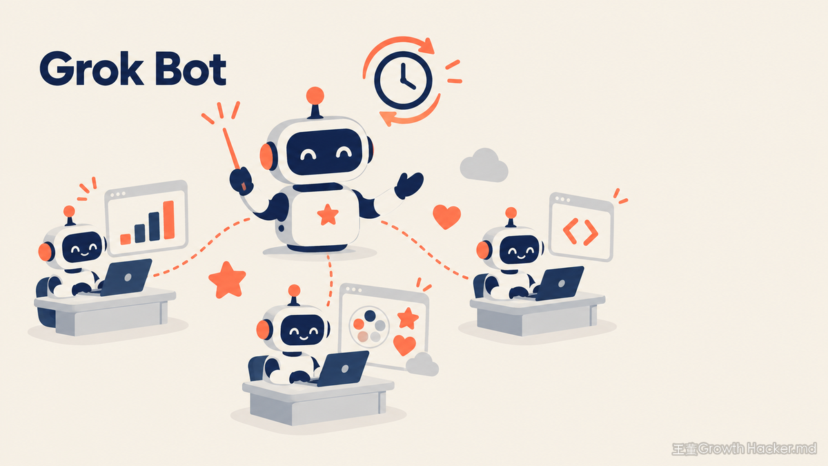 Grok Bot 是什麼？官方 201 課程教學：4 個 AI 隊友怎麼分工、共享、自己跑