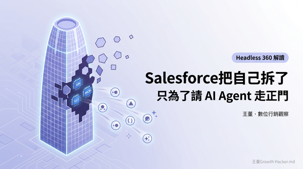 Salesforce Headless 360 解讀:為什麼它把 CRM 拆了,只為了請 AI Agent 走正門